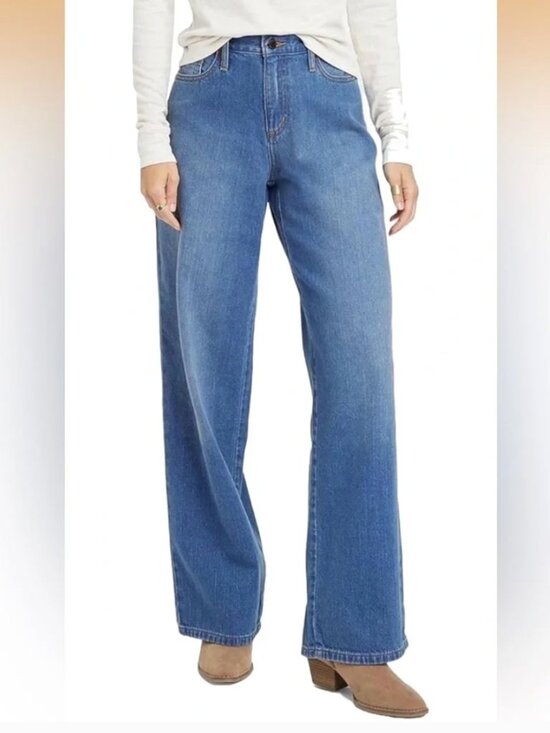 Universal Thread Denim - UNIVERSAL THREAD Women's 18 Long‎ High-Rise Relaxed Wide Leg Denim Jeans